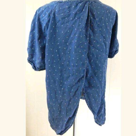 Forever 21 Plus Open Back Chambray Top - Picture 3 of 4